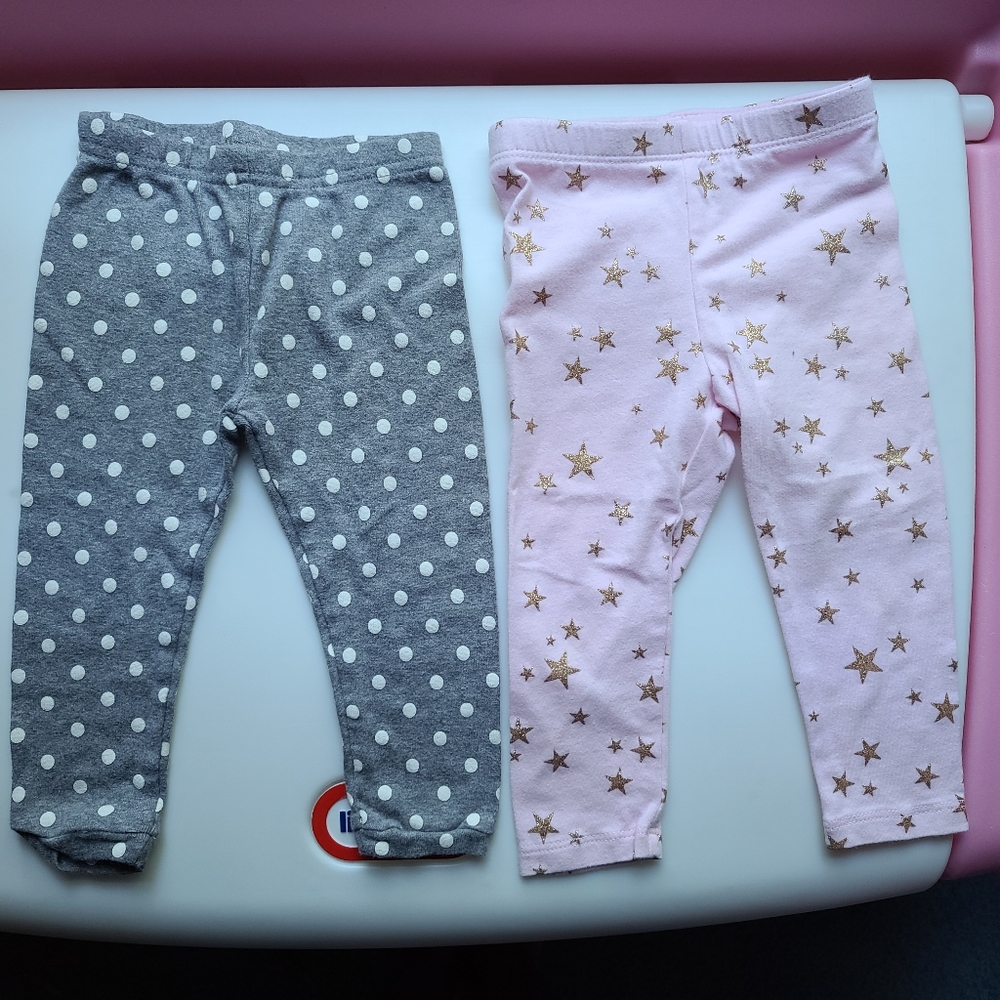 Bundle of 2 baby leggings 12-18 months